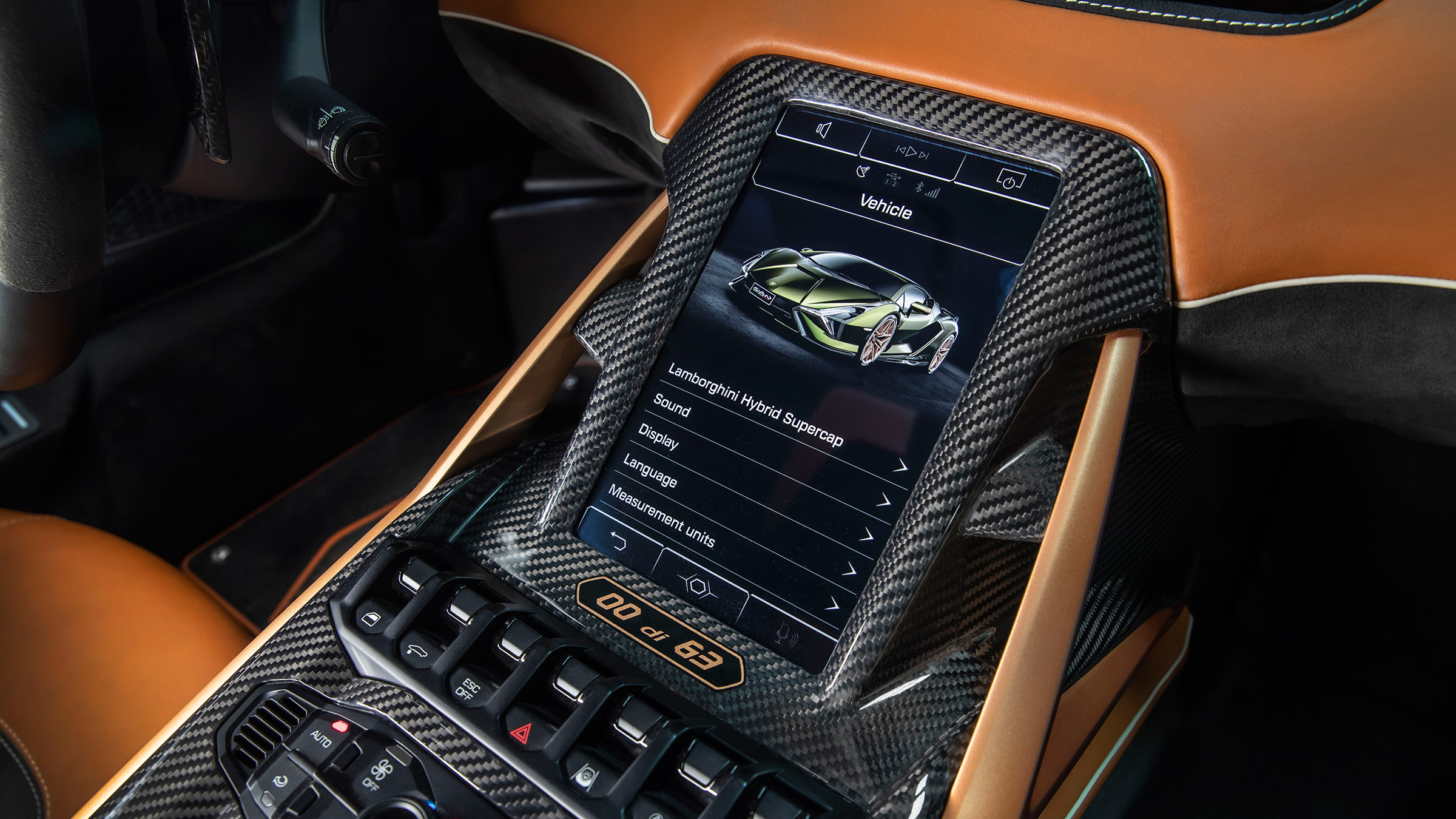 Lamborghini Sian - console