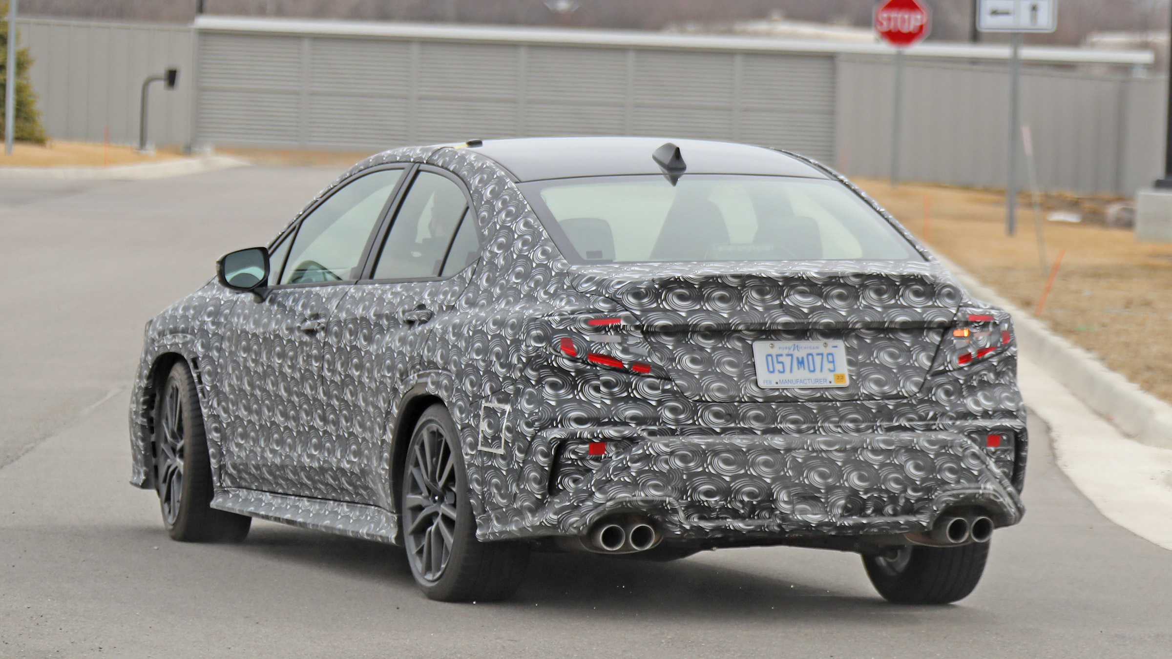 2021 Subaru WRX spied - rear quarter