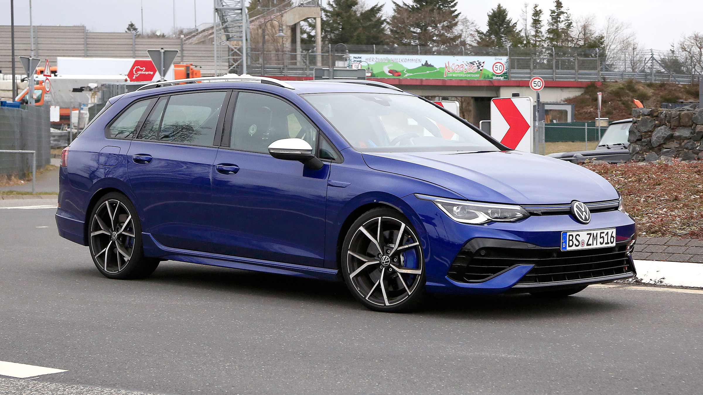 Golf R Estate 2021 spied - front
