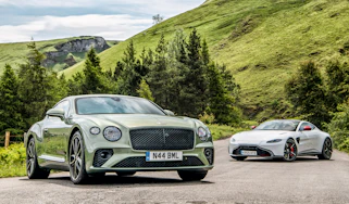 Bentley Continental GT V8 and Aston Martin Vantage