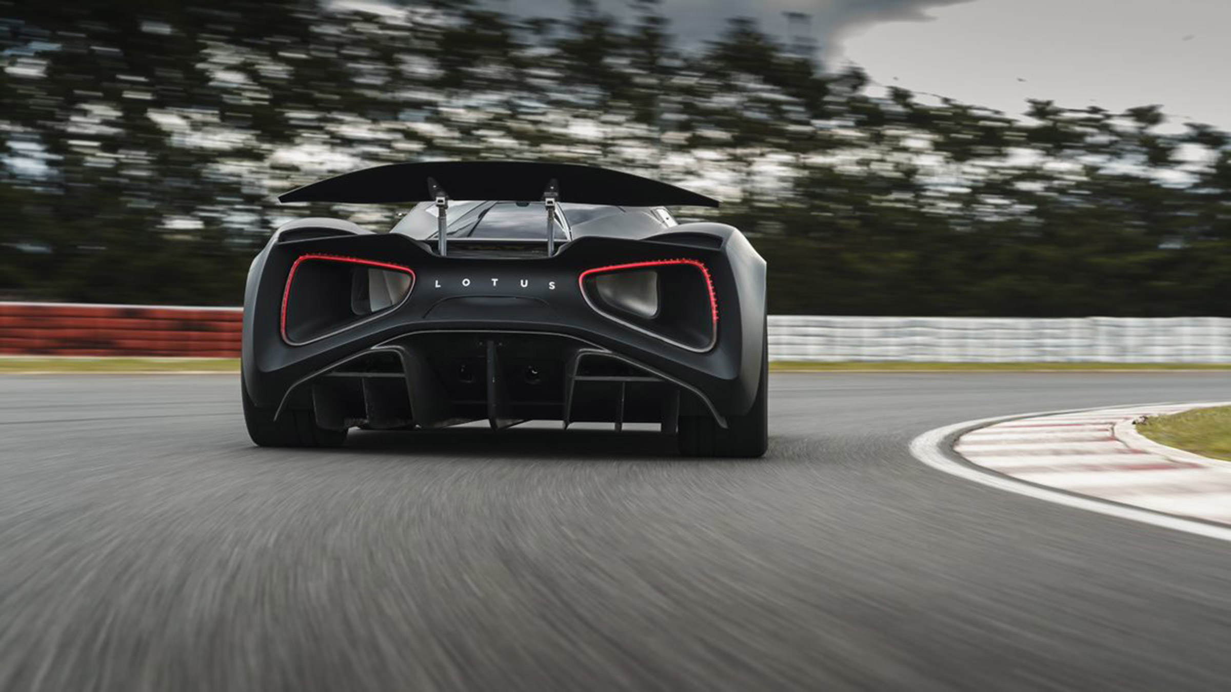 Lotus Evija testing – rear cornering 