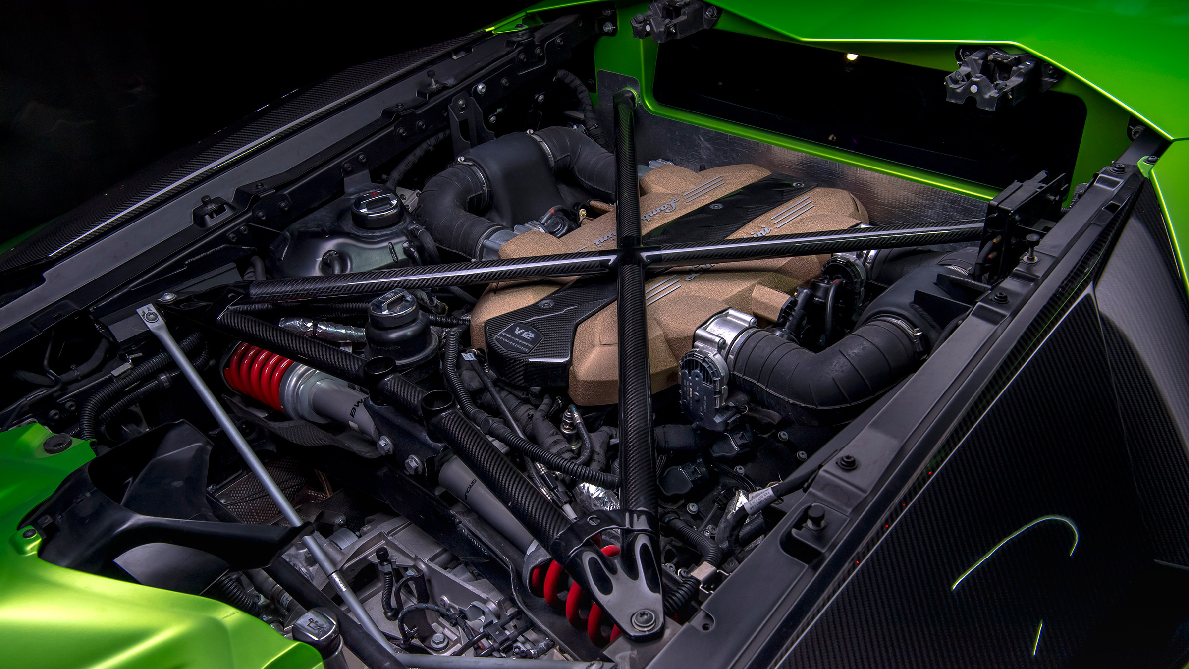 Lamborghini Aventador SVJevo engine