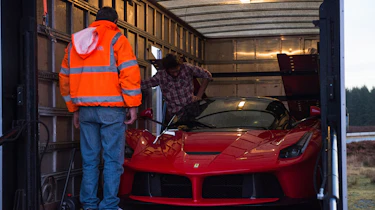 evo archive – LaFerrari truck extraction – Henry squeezing in