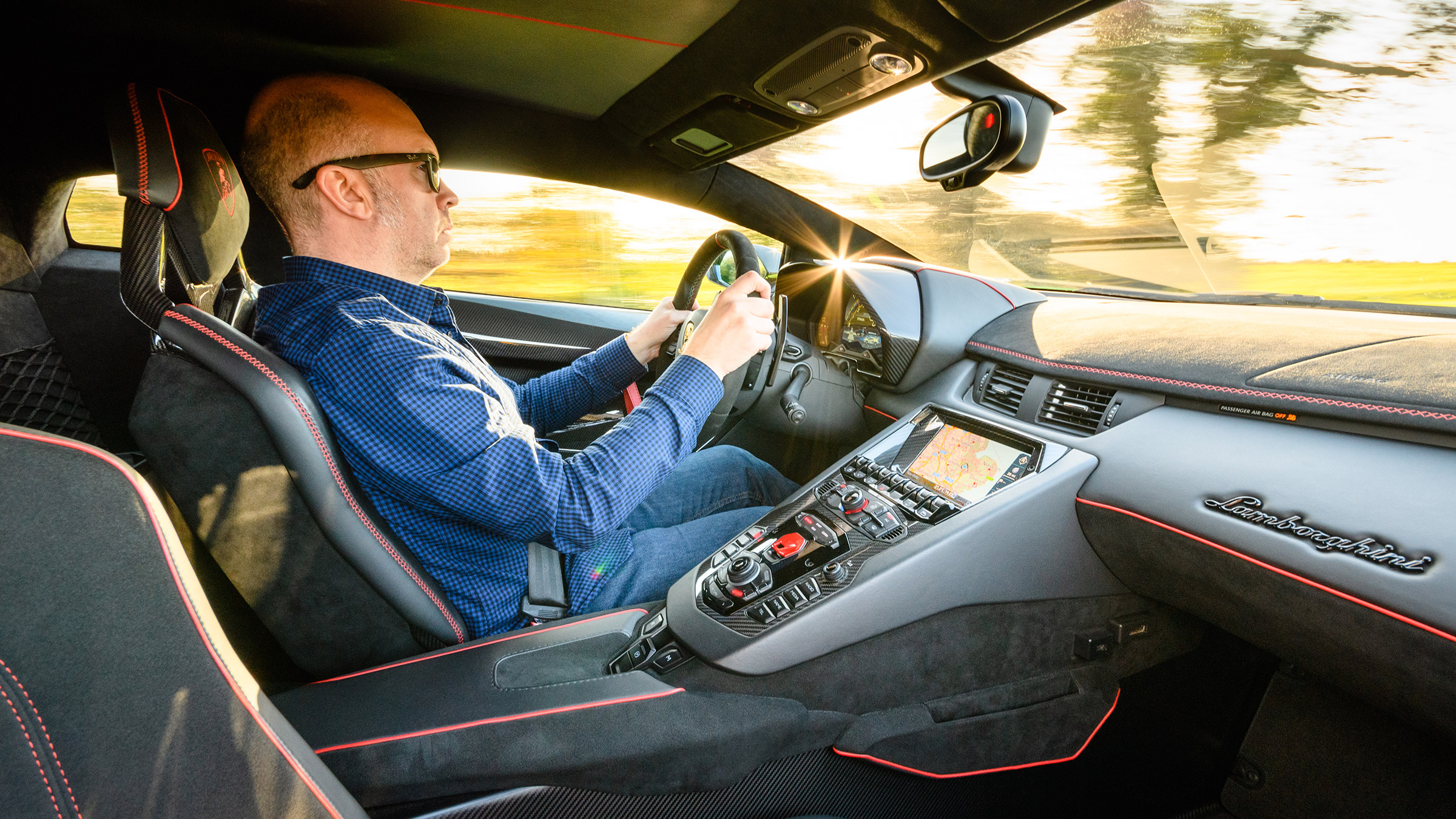 Lamborghini Aventador SVJevo – interior driving 
