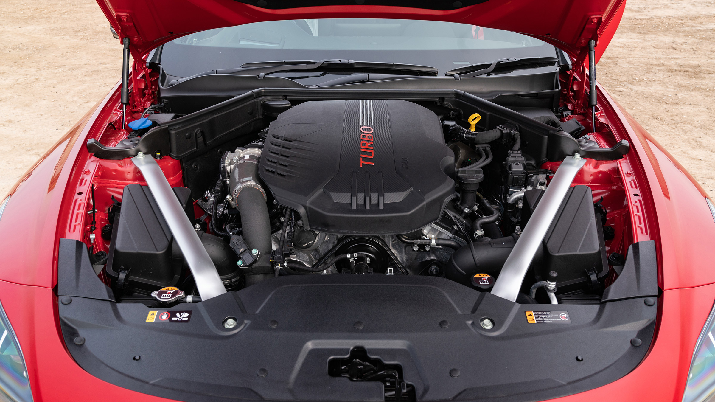 Kia Stinger GT-S MY21 press – engine bay