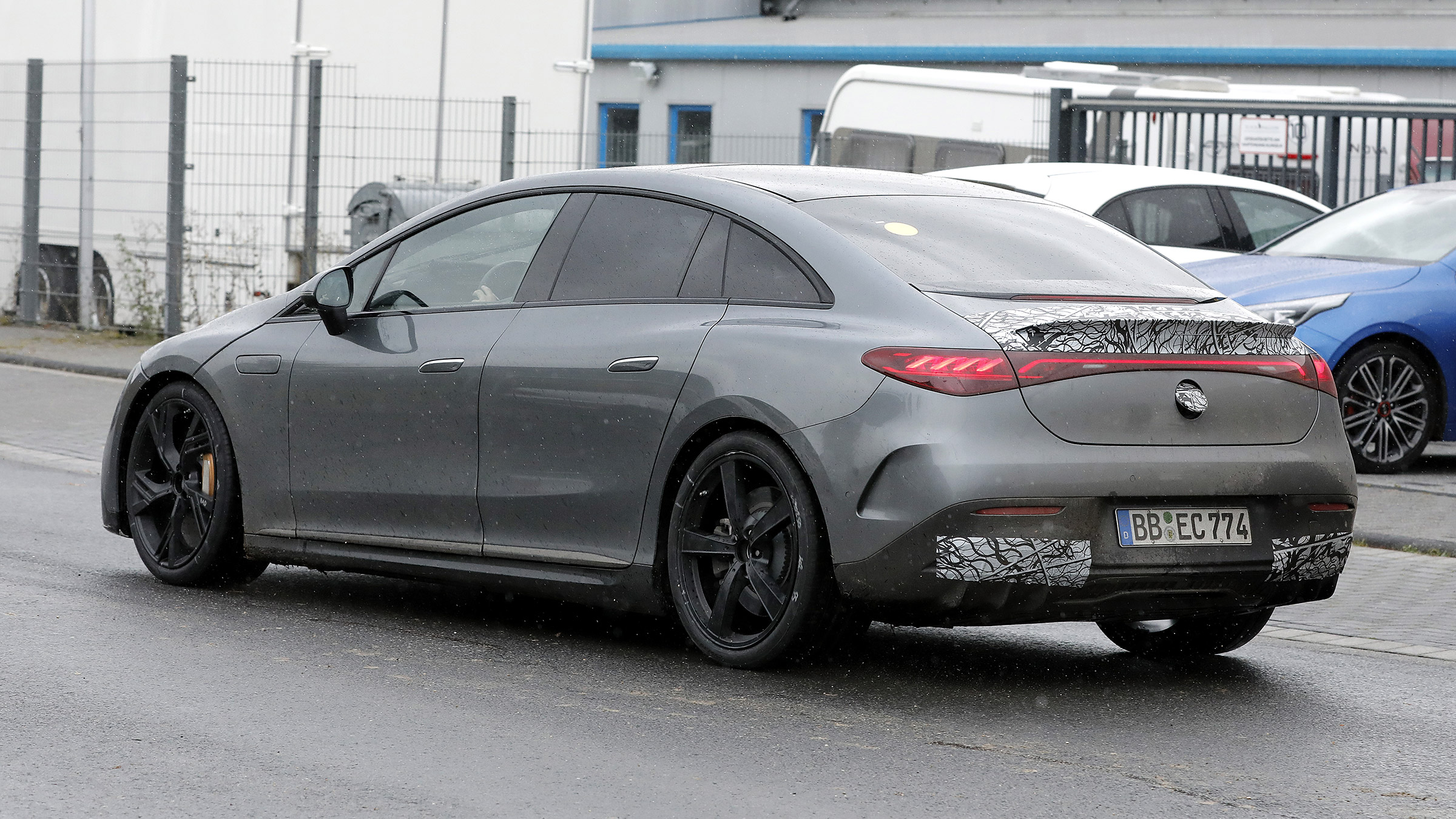 Mercedes-AMG EQE53 proto – rear quarter 1