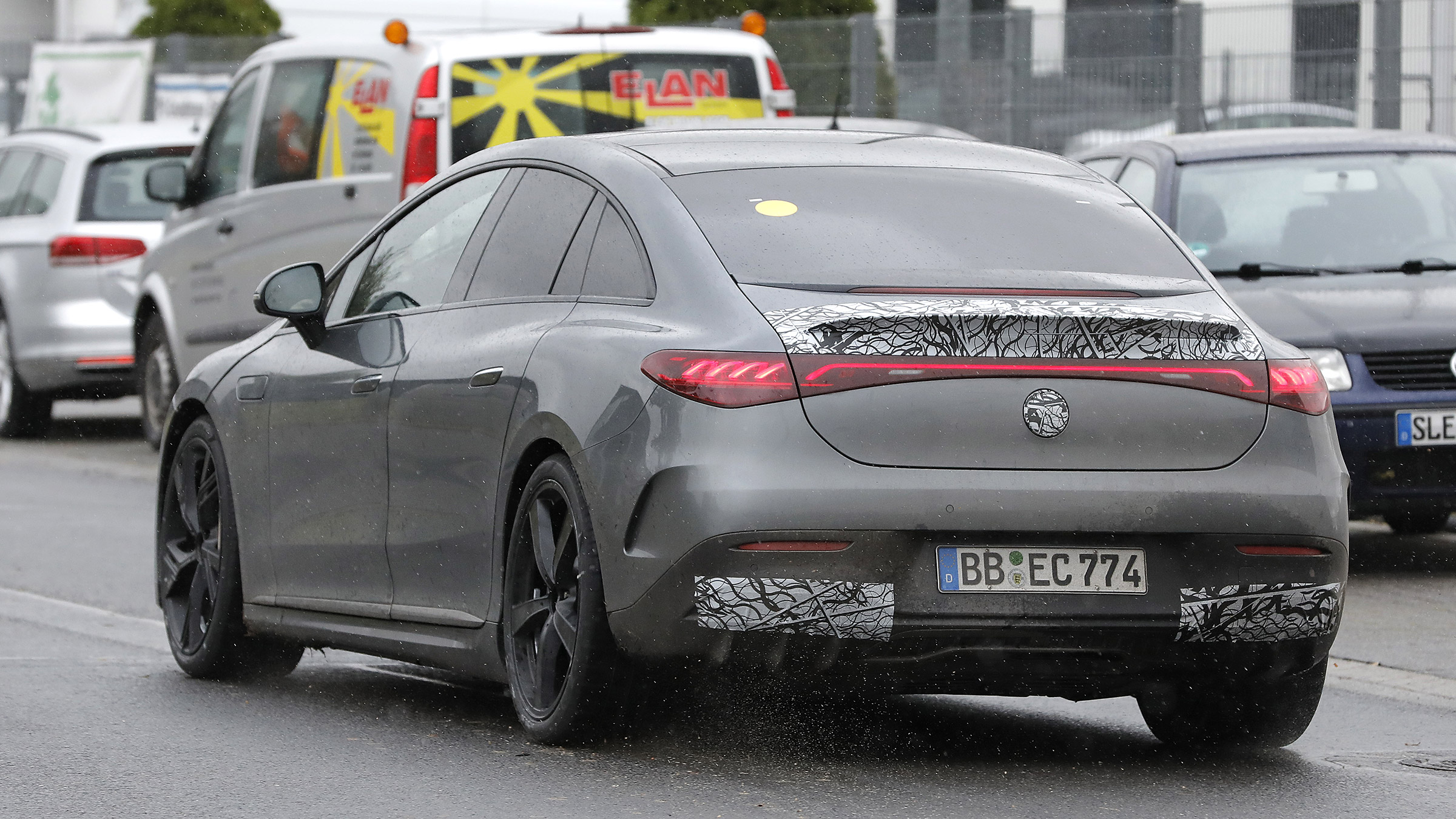 Mercedes-AMG EQE53 proto – rear 2