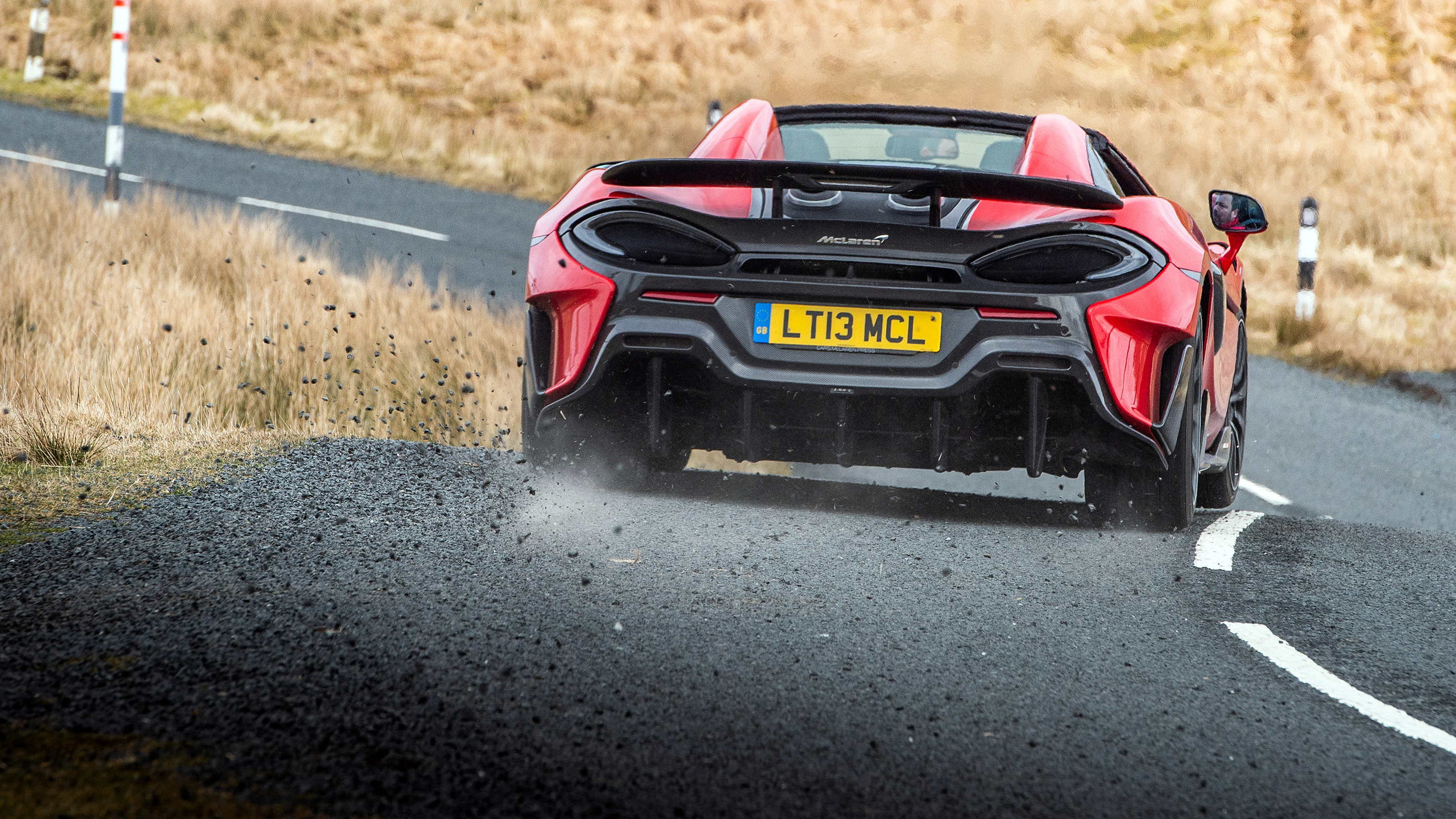 McLaren 600LT cornering rear