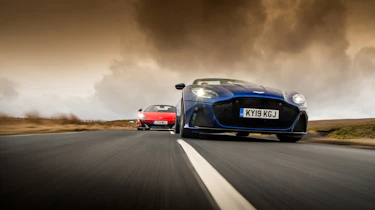 Aston Martin DBS leading McLaren 600LT