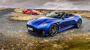 Aston Martin DBS and McLaren 600LT static