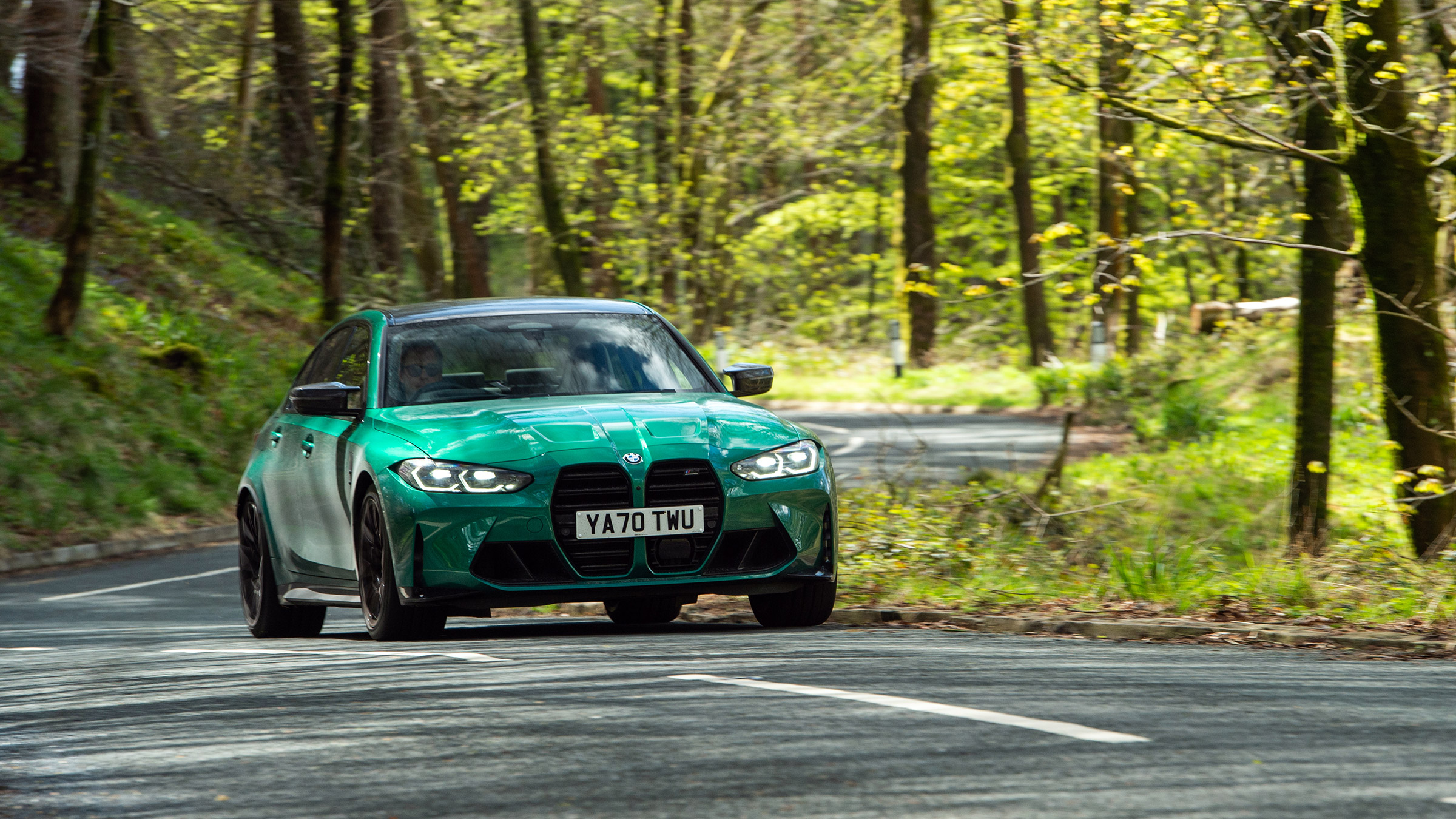 BMW M3 Comp (test) – front cornering