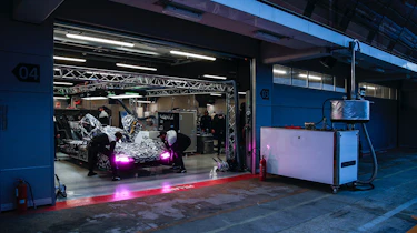 Porsche LMDh Barc testing – in garage