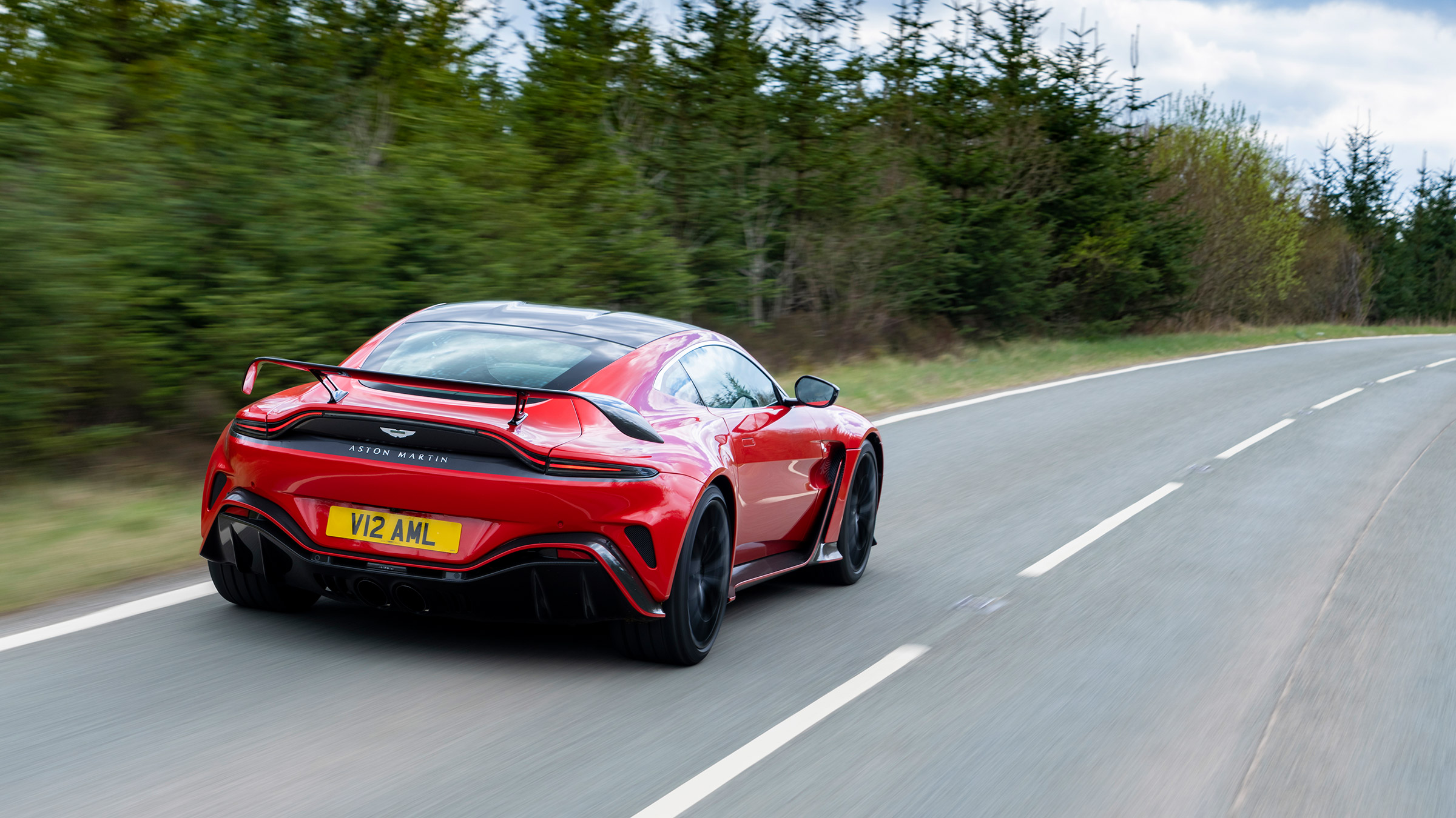 Aston Martin V12 Vantage review – rear tracking 2