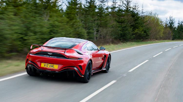 Aston Martin V12 Vantage review – rear tracking 2