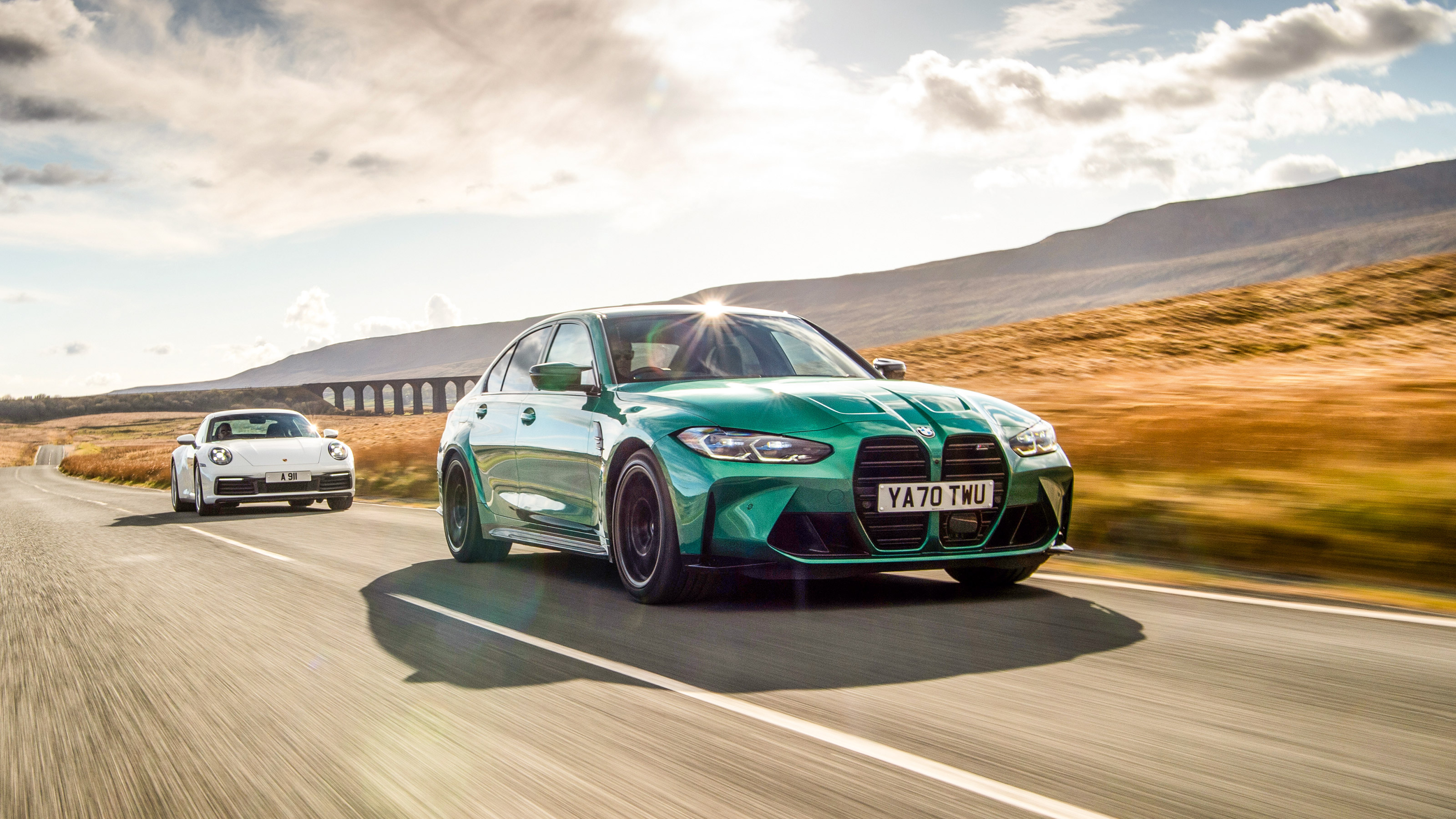 BMW M3 Competition v Alfa Romeo Giulia Quadrifoglio v Porsche 911 Carrera