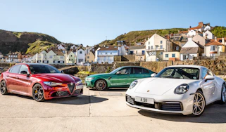 BMW M3 Competition v Alfa Romeo Giulia Quadrifoglio v Porsche 911 Carrera
