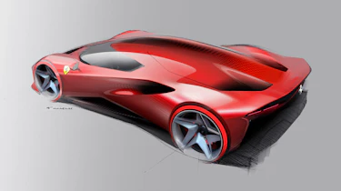 Ferrari SP48 – top sketch