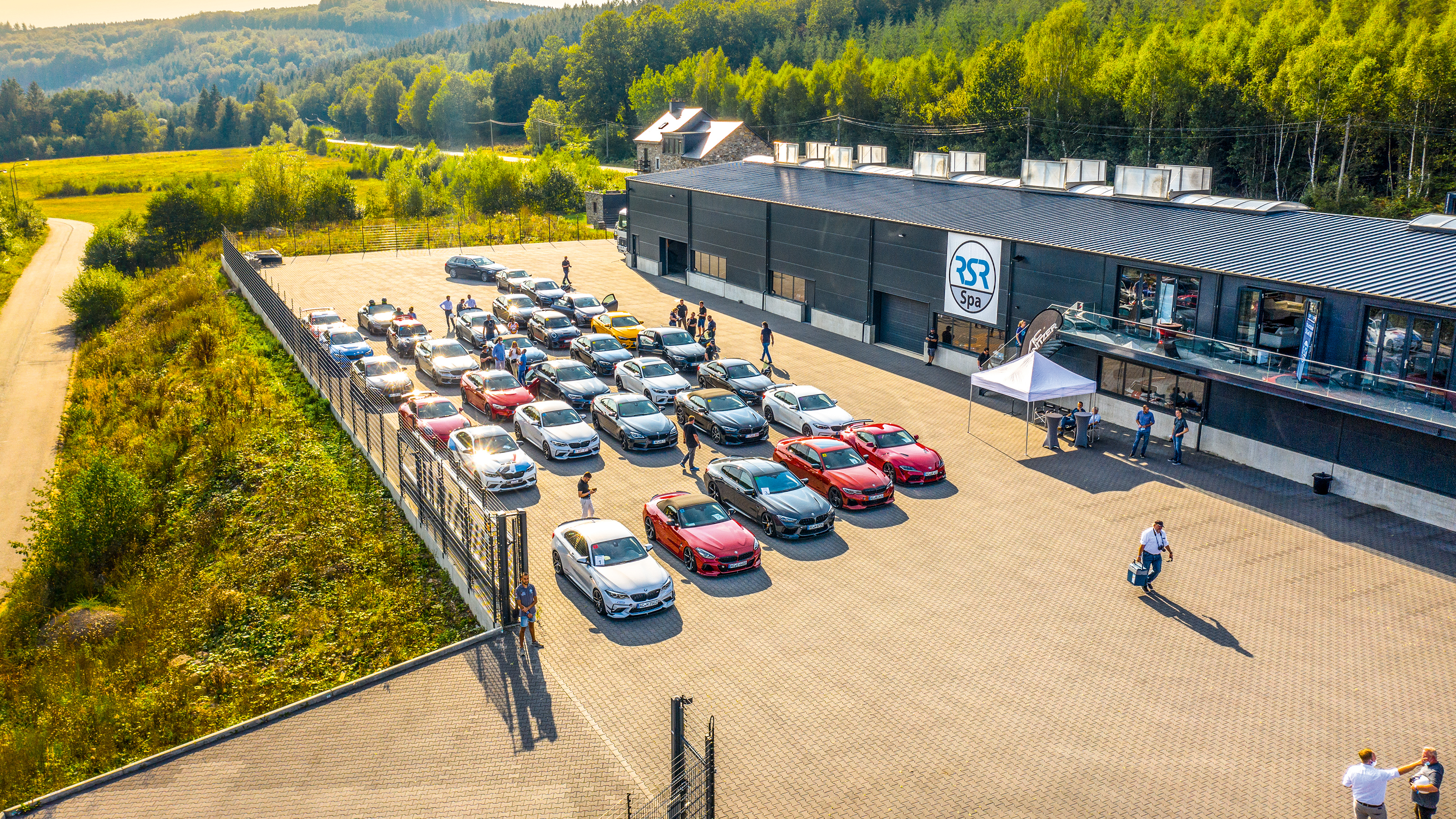 Spa track day car park