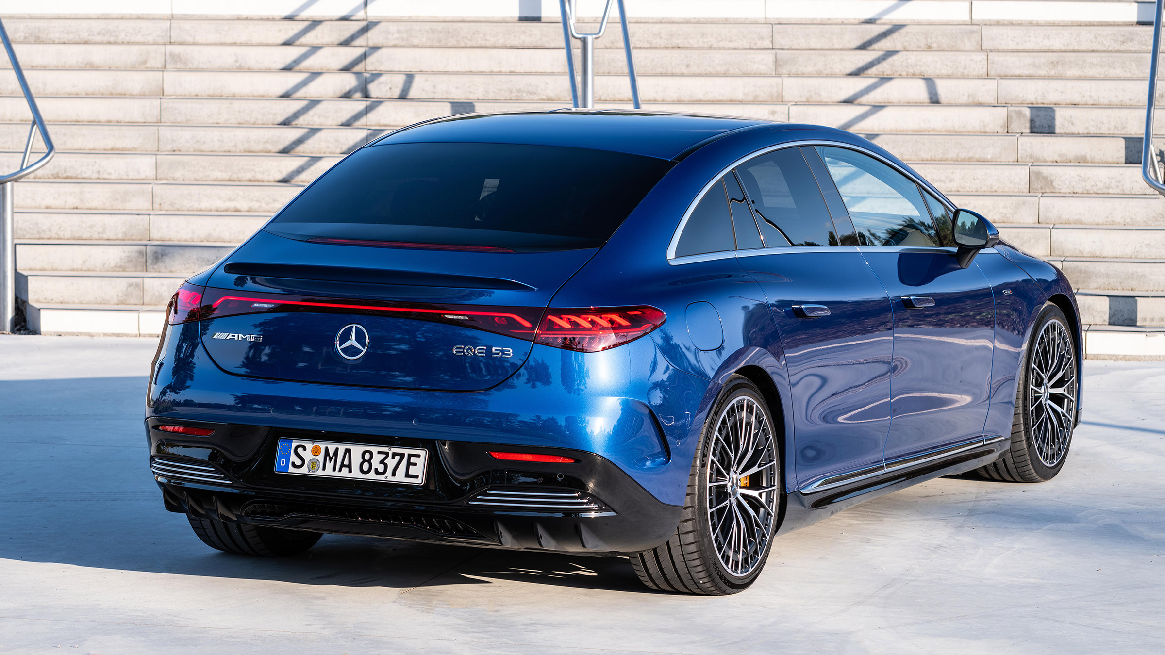 Mercedes-AMG EQE53 – rear quarter static