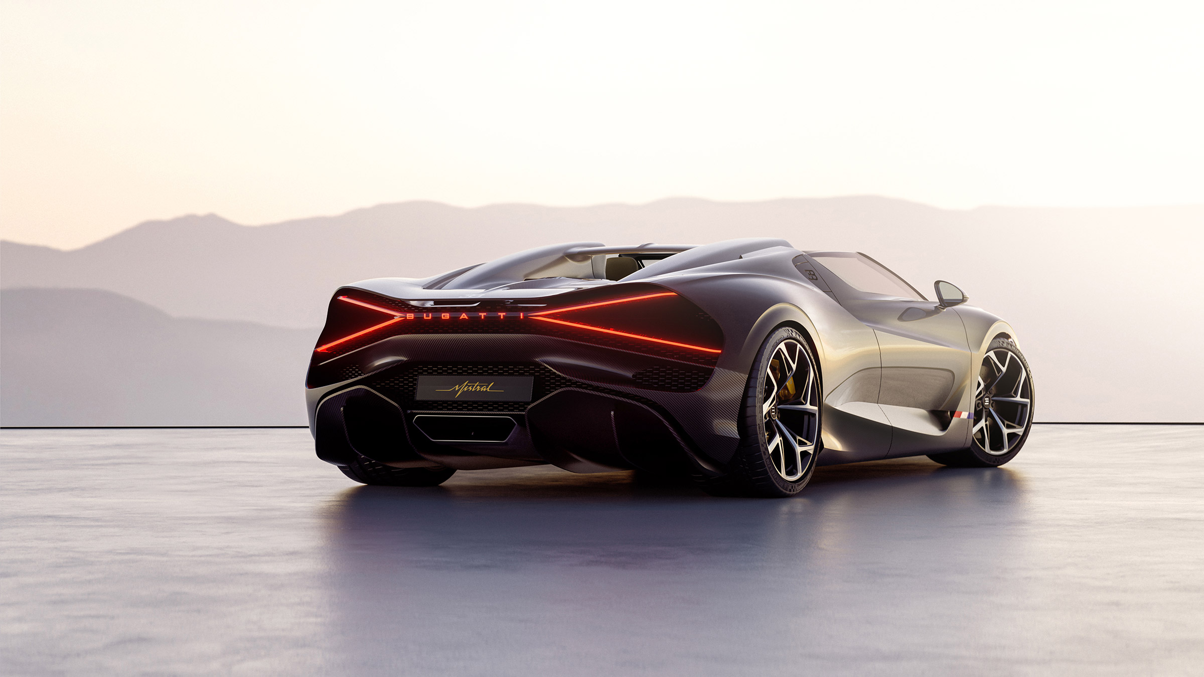 Bugatti Mistral – rear quarter