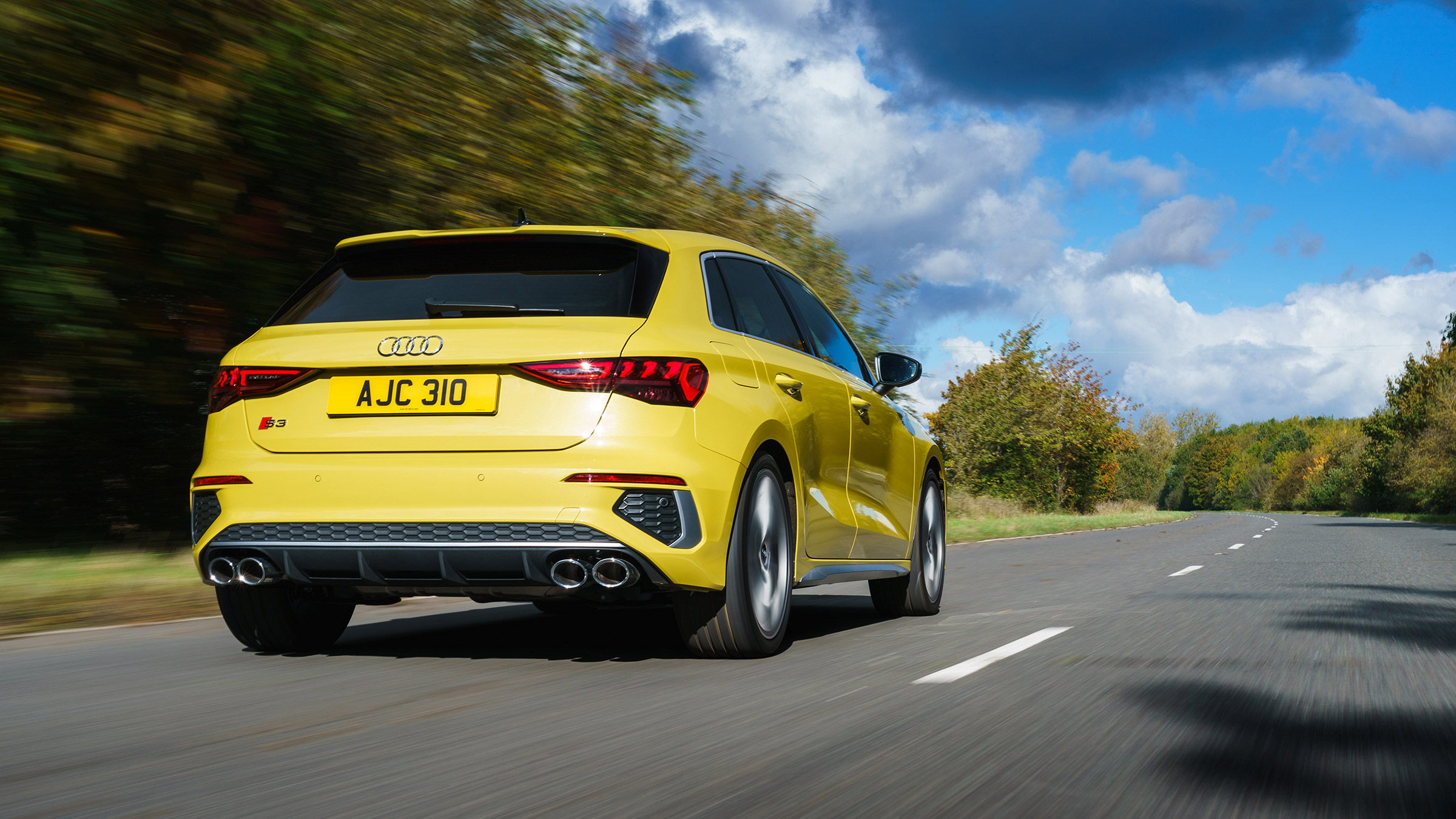 Audi S3 2022 – yellow rear