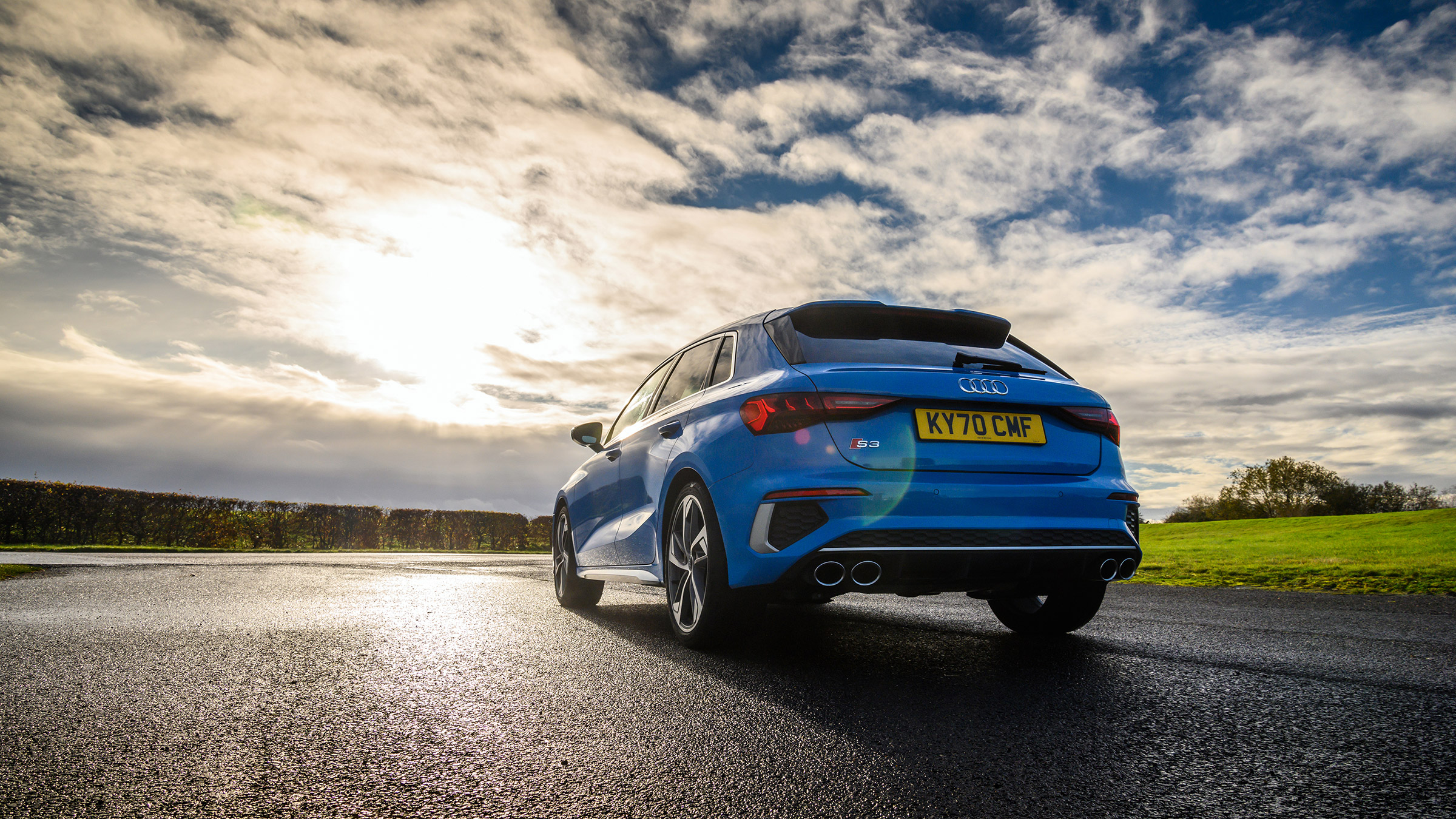 Audi S3 2022 – blue rear