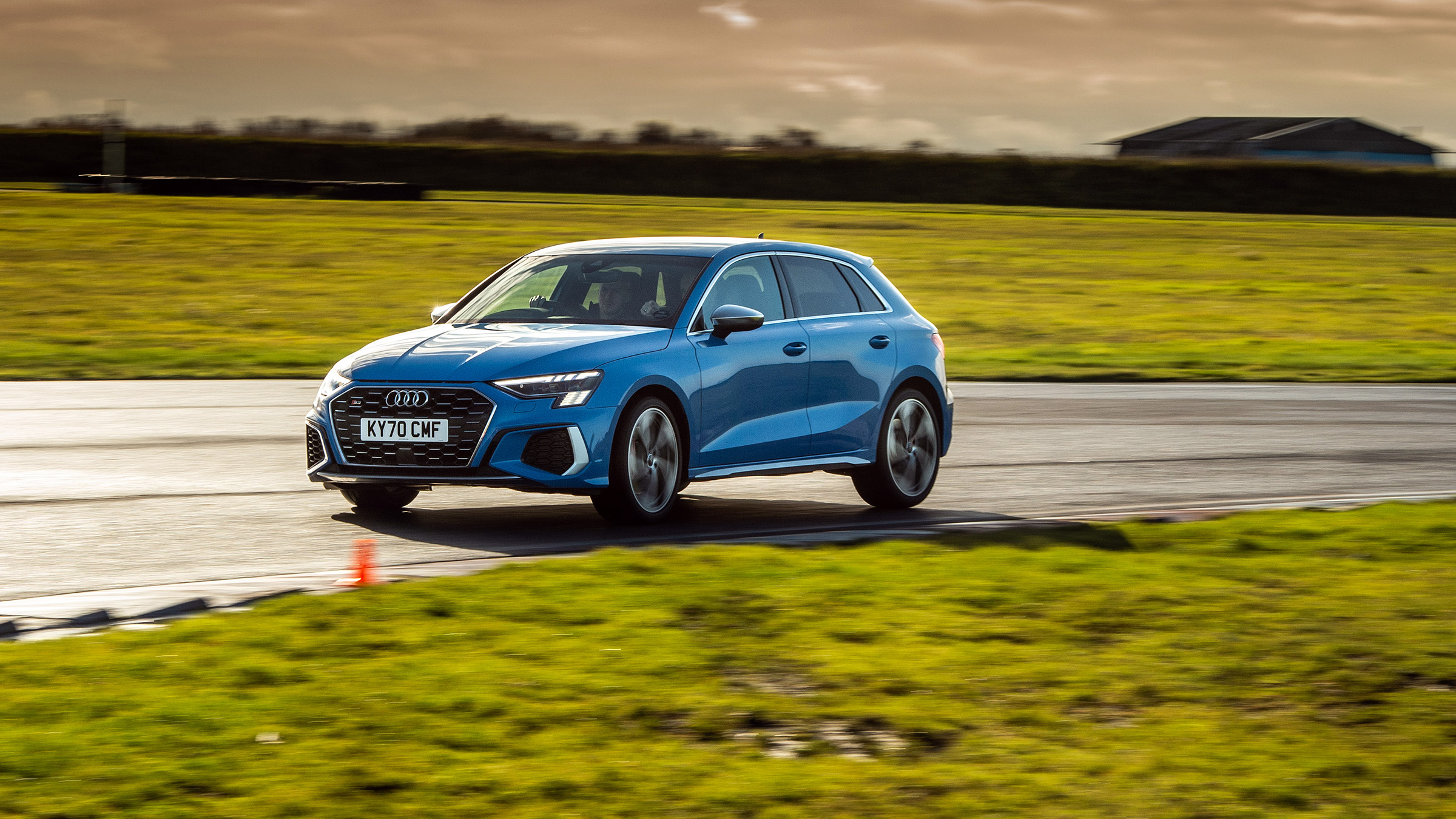 Audi S3 2022 – blue cornering