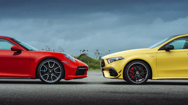 Porsche 911 Turbo S vs A45 S – noses