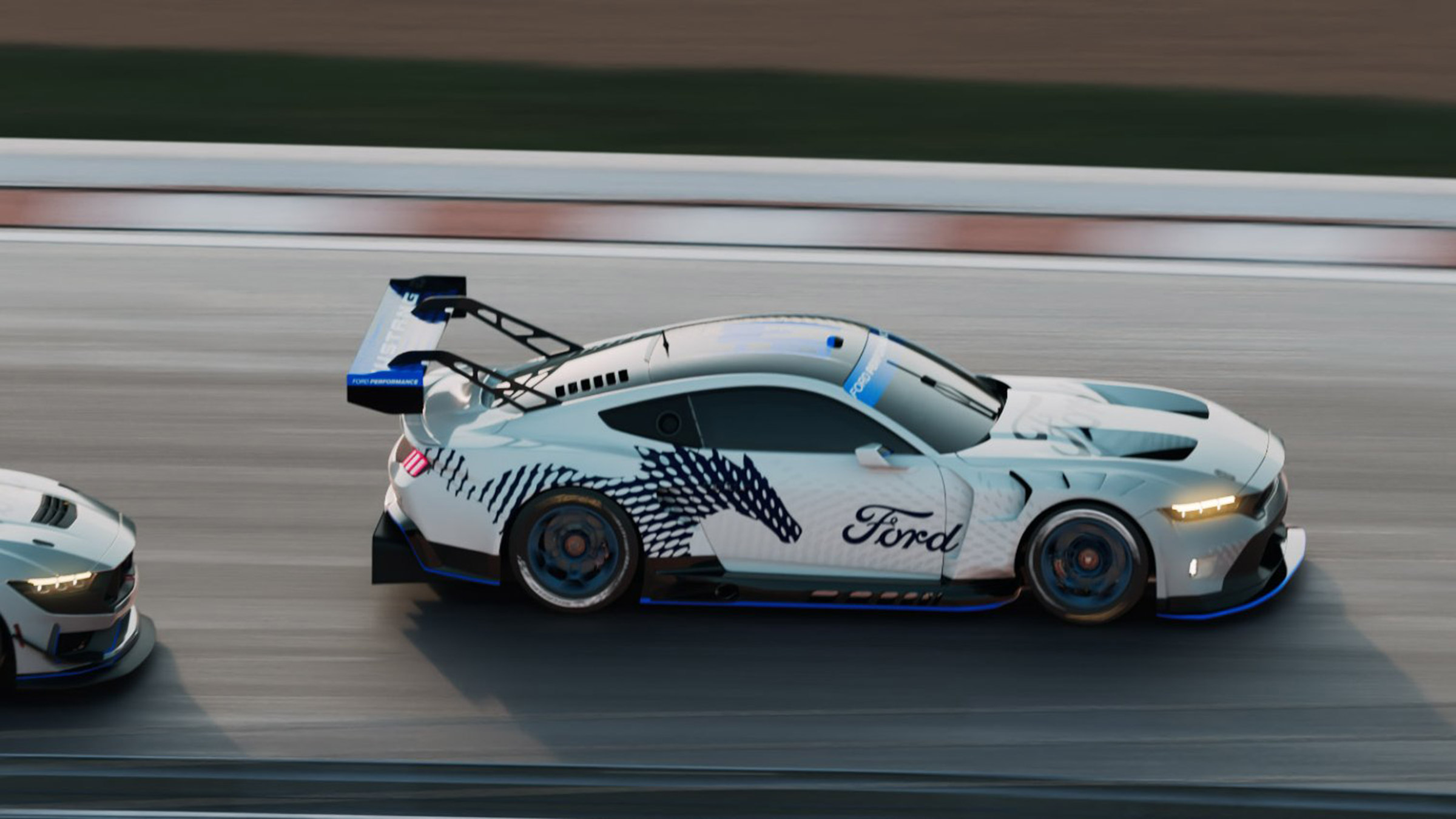 Competition Ford Mustangs GT3 side