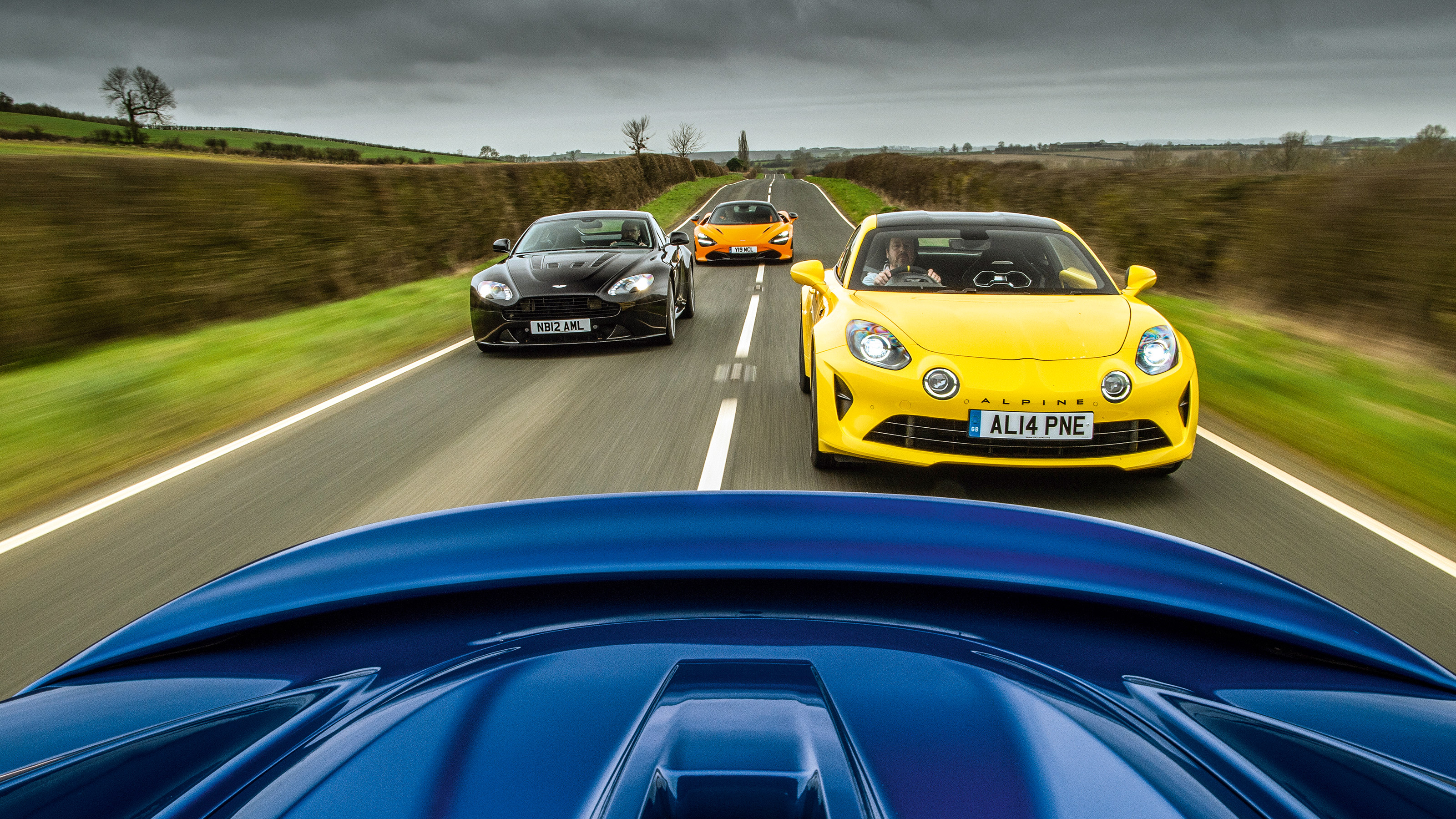 Lotus Elise v Alpine A110 v Aston Martin V12 Vantage v McLaren 720S
