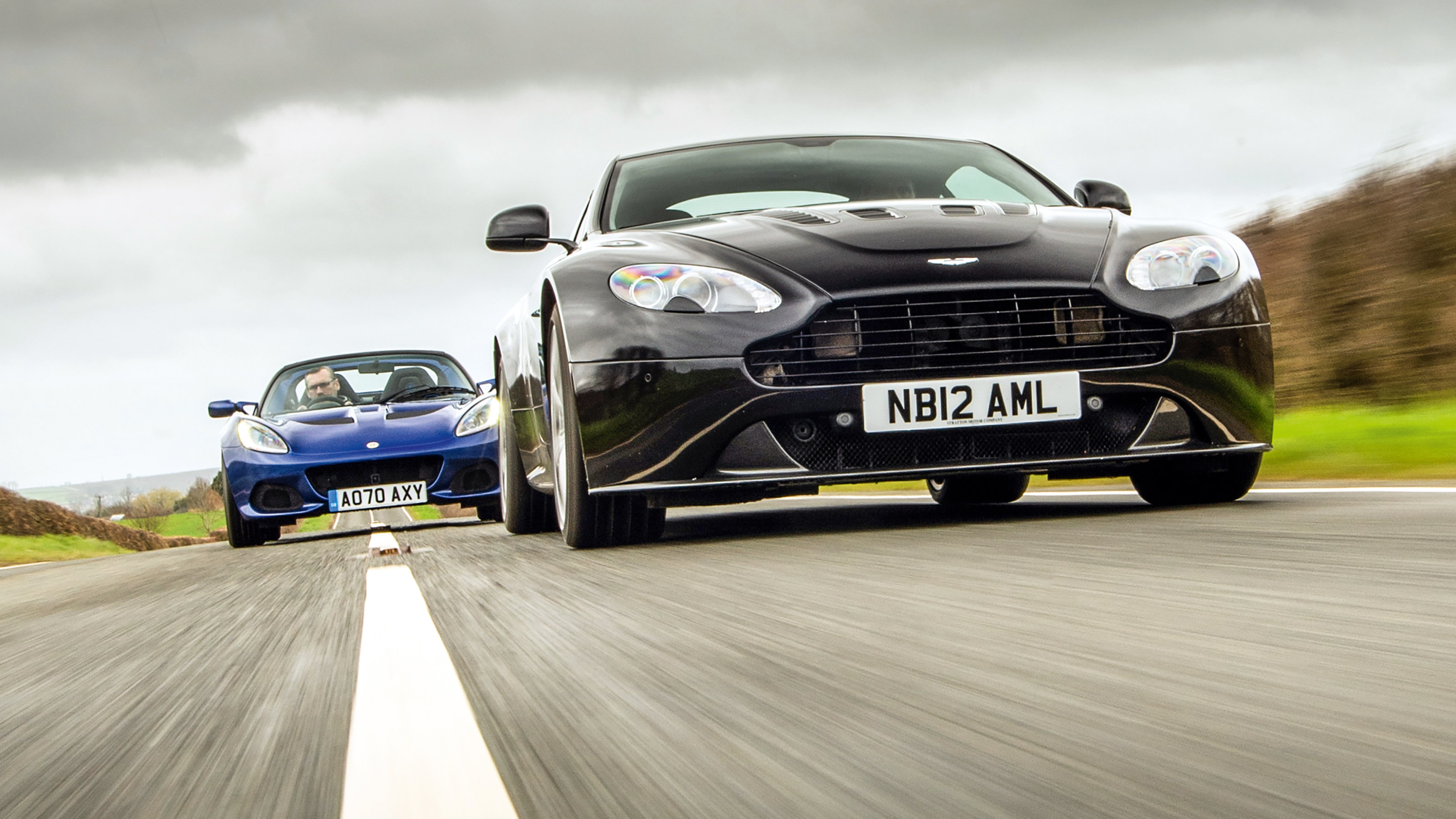 Lotus Elise v Alpine A110 v Aston Martin V12 Vantage v McLaren 720S