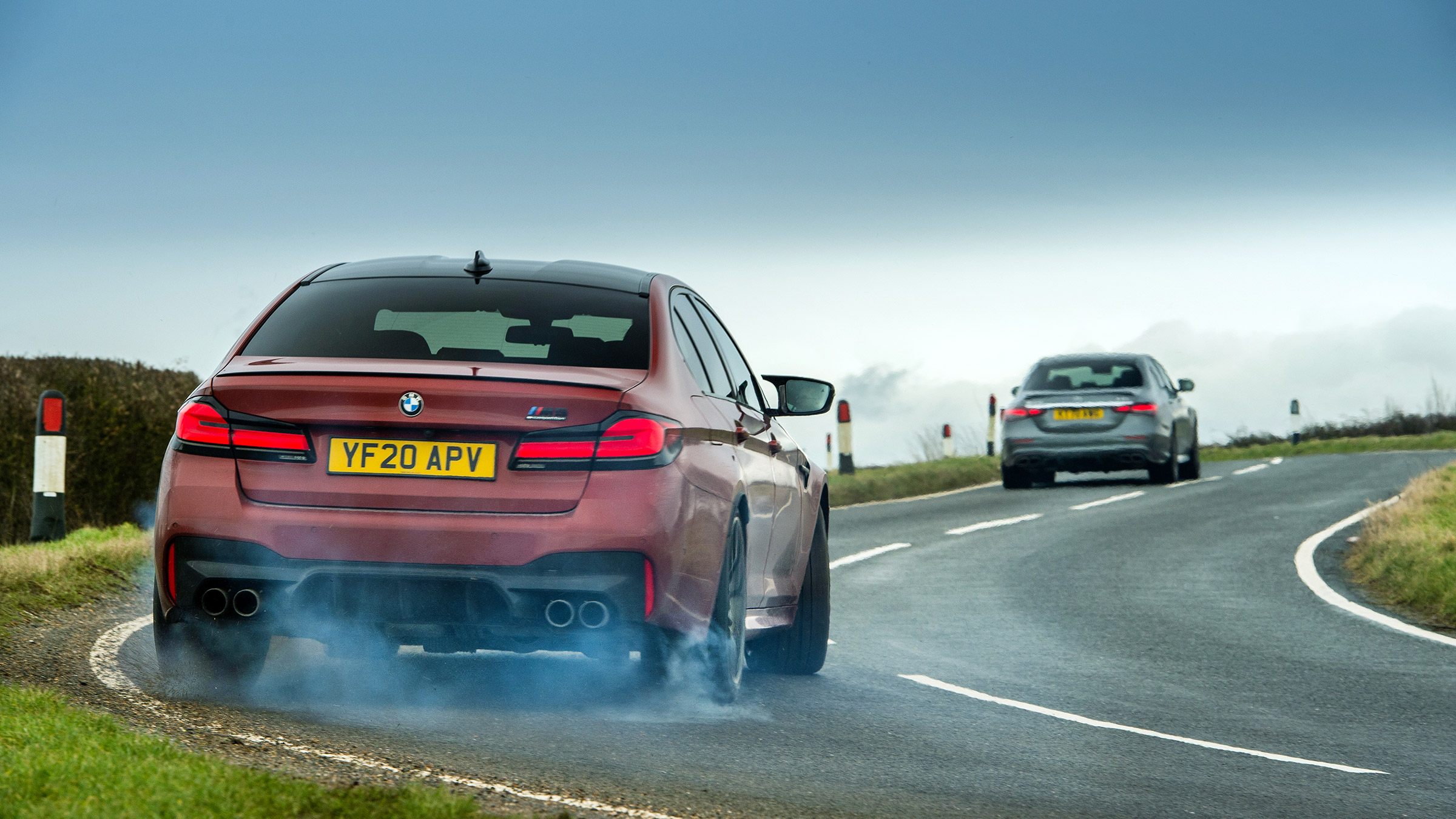 Mercedes-AMG E63S v BMW M5 Competition – header