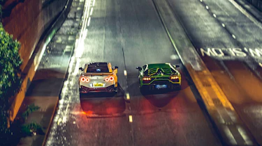 Lamborghini Aventador SVJ v Nissan GTR Nismo