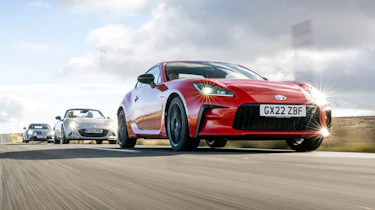 Toyota GR86, Mazda MX-5 and Alpine A110