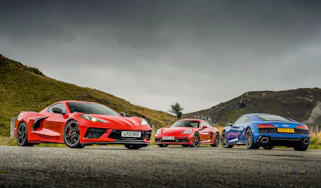 Chevrolet Corvette Stingray, Porsche 718 Cayman GTS 4.0 and Audi R8 RWD