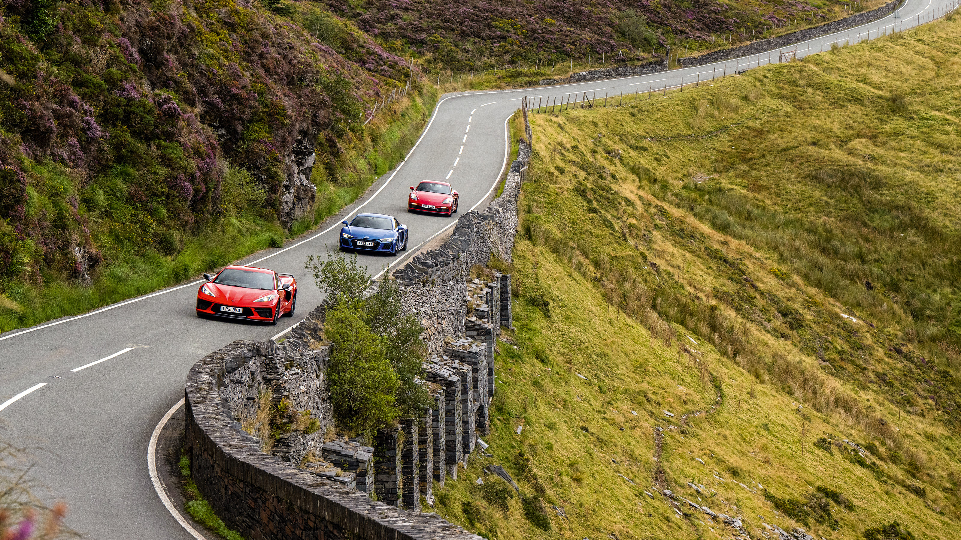 Chevrolet Corvette Stingray, Porsche 718 Cayman GTS 4.0 and Audi R8 RWD