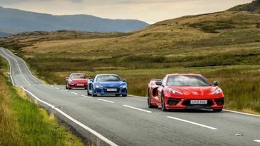 Chevrolet Corvette Stingray, Porsche 718 Cayman GTS 4.0 and Audi R8 RWD