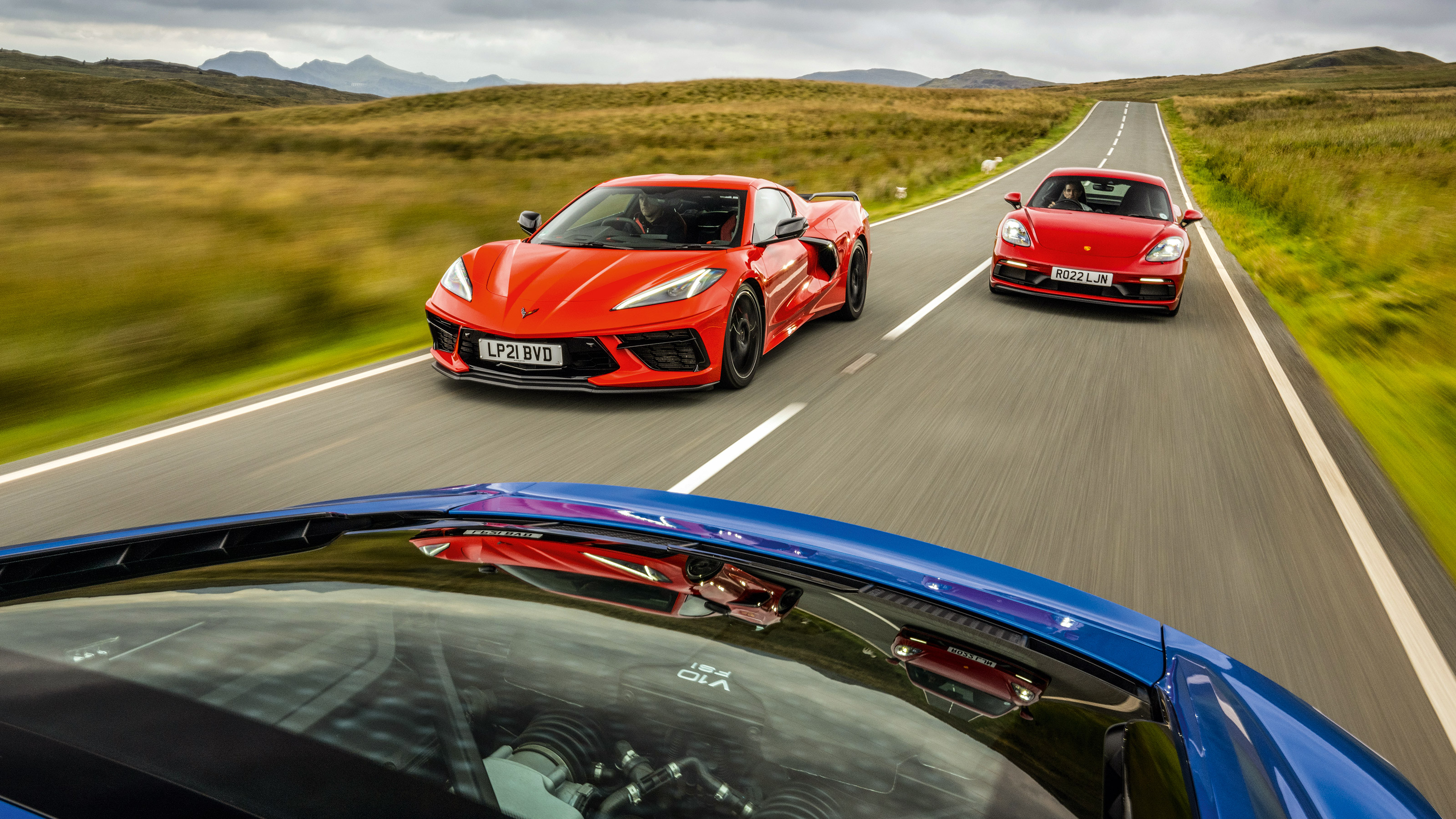 Chevrolet Corvette Stingray, Porsche 718 Cayman GTS 4.0 and Audi R8 RWD