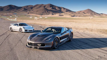 Porsche 911 GT3 and Corvette Z06