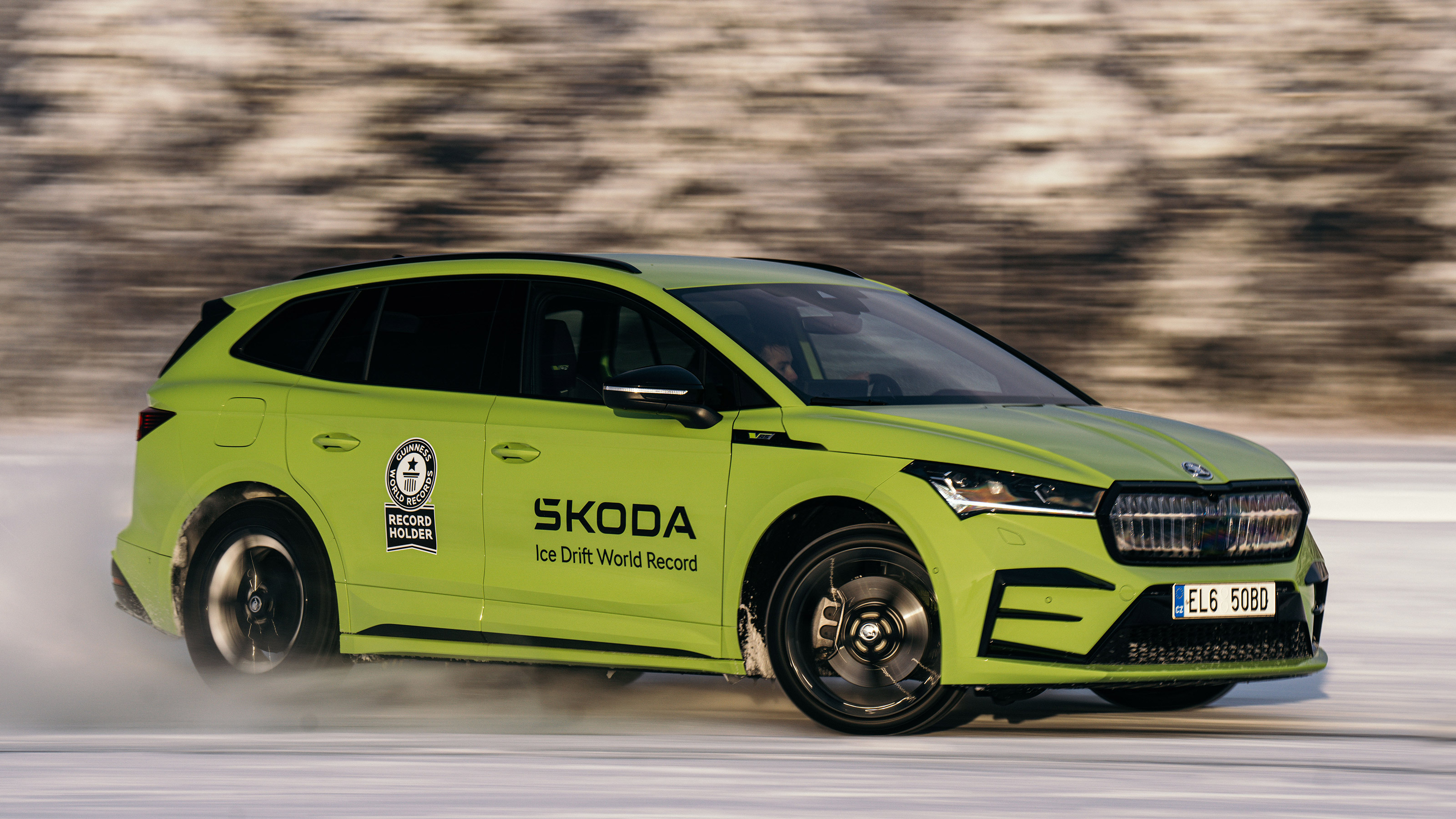 evo's Skoda ice drift record