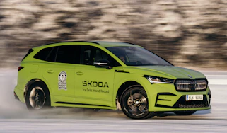 evo's Skoda ice drift record
