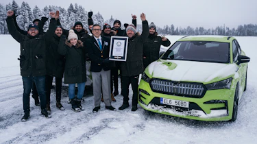 evo's Skoda ice drift record