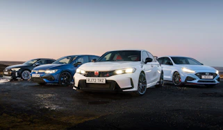 Honda Civic Type R v Volkswagen Golf R v Hyundai i30 N v Audi RS3
