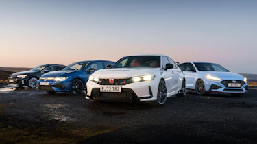 Honda Civic Type R v Volkswagen Golf R v Hyundai i30 N v Audi RS3