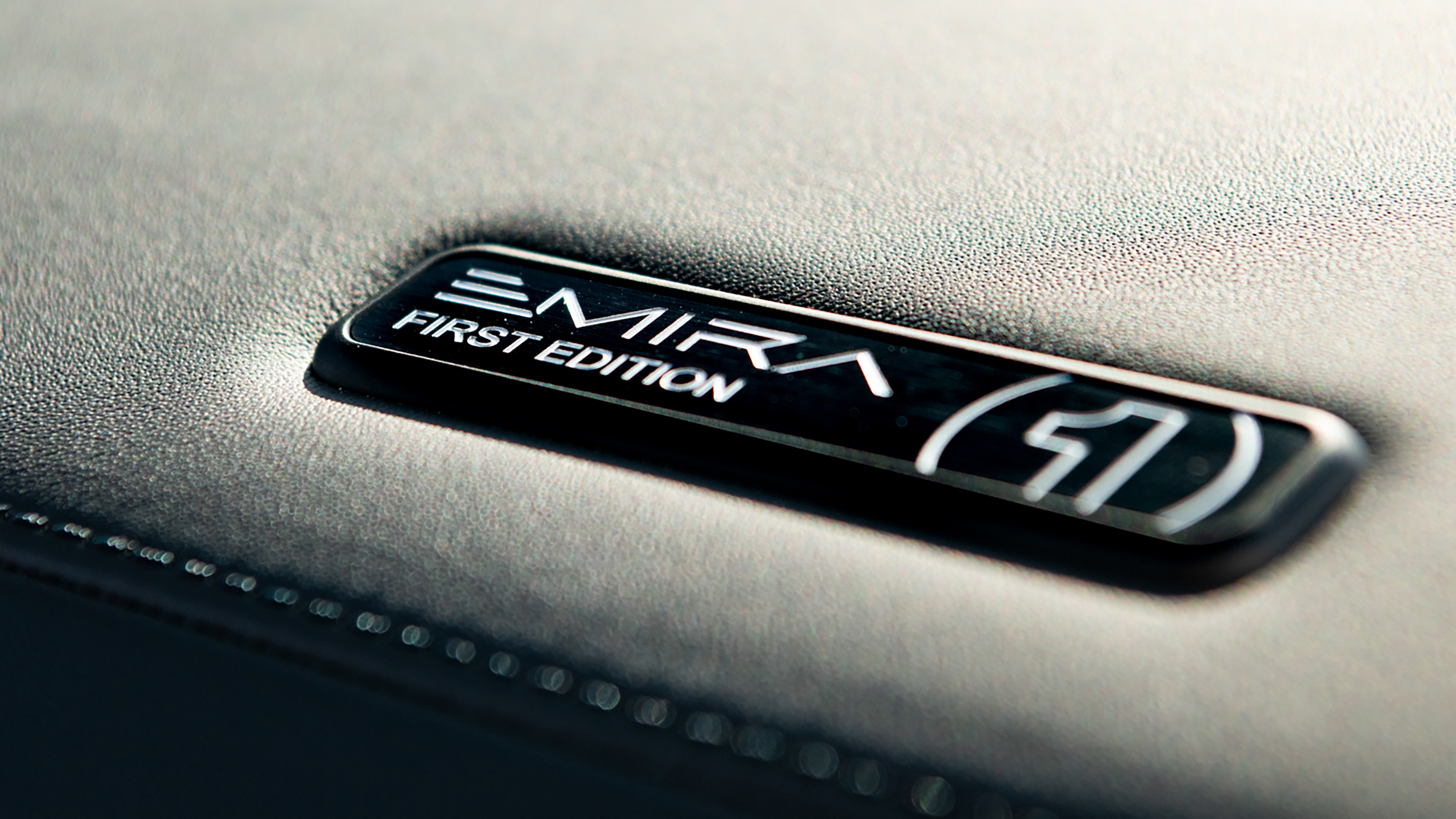 Lotus Emira Milltek exhaust - interior badge