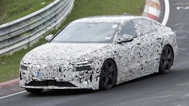 Audi S6 e-tron spy shot – front cornering