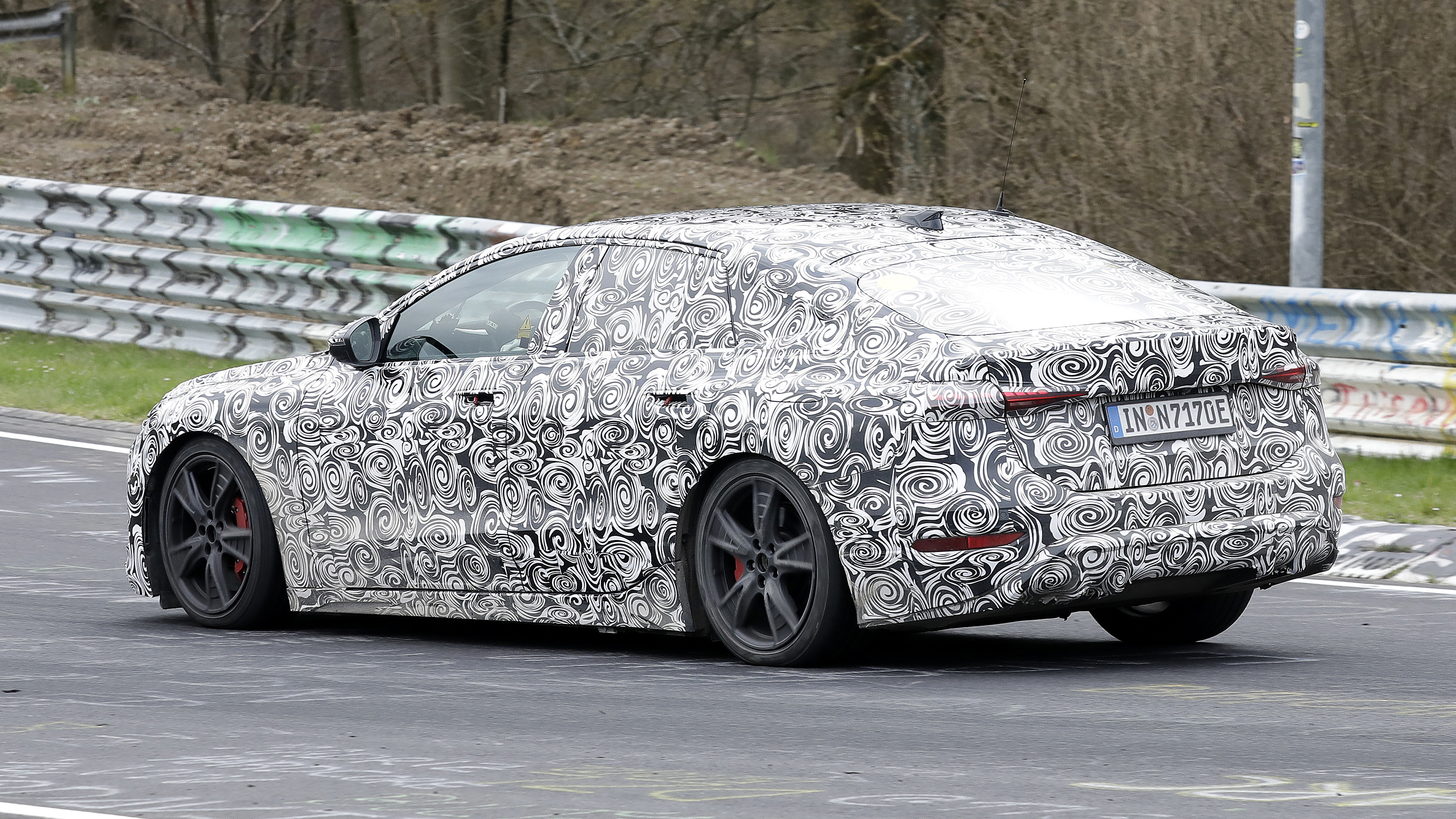 Audi S6 e-tron spy shot – rear quarter