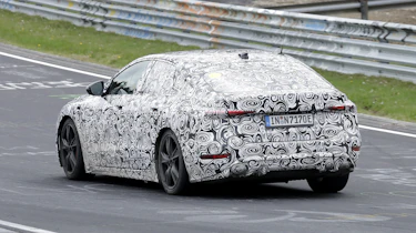 Audi S6 e-tron spy shot – rear cornering