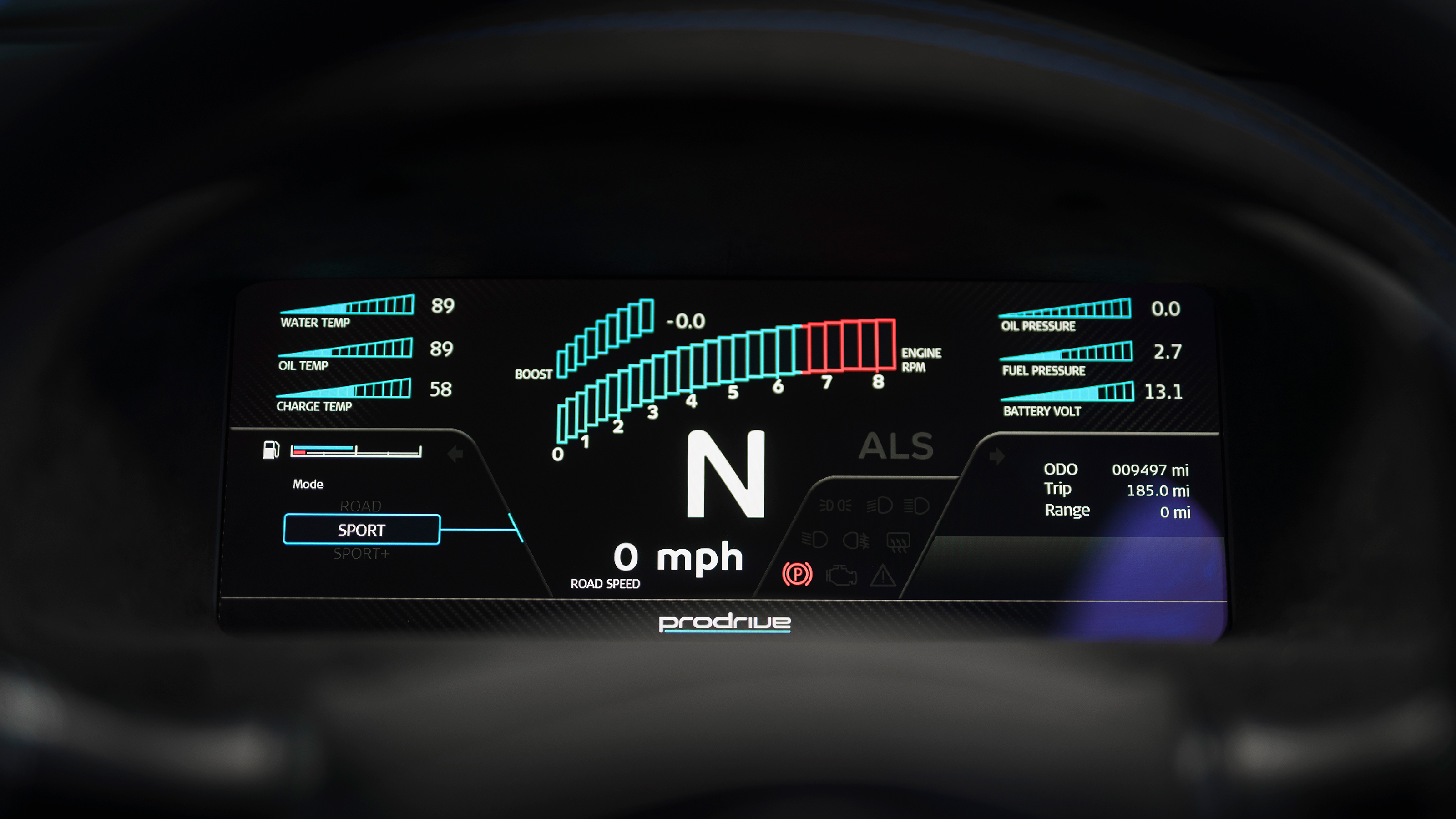 Prodrive P25 – dash