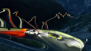 Audi R8 v Lamborghini Huracan – night shot